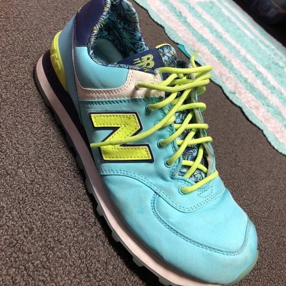 bright colored new balance shoes